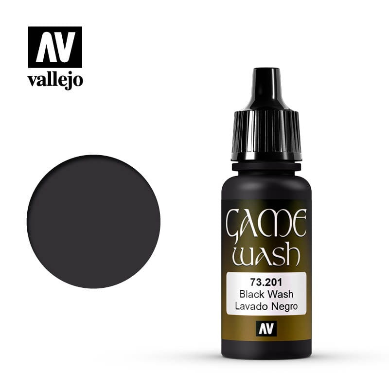 Zdjęcie dodatkowe produktu Vallejo 73201 Black Wash Game Color Farba 18ml