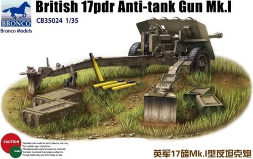 Brytyjskie działo przeciwpancerne 17pdr Mk.I 1:35 Bronco CB35024