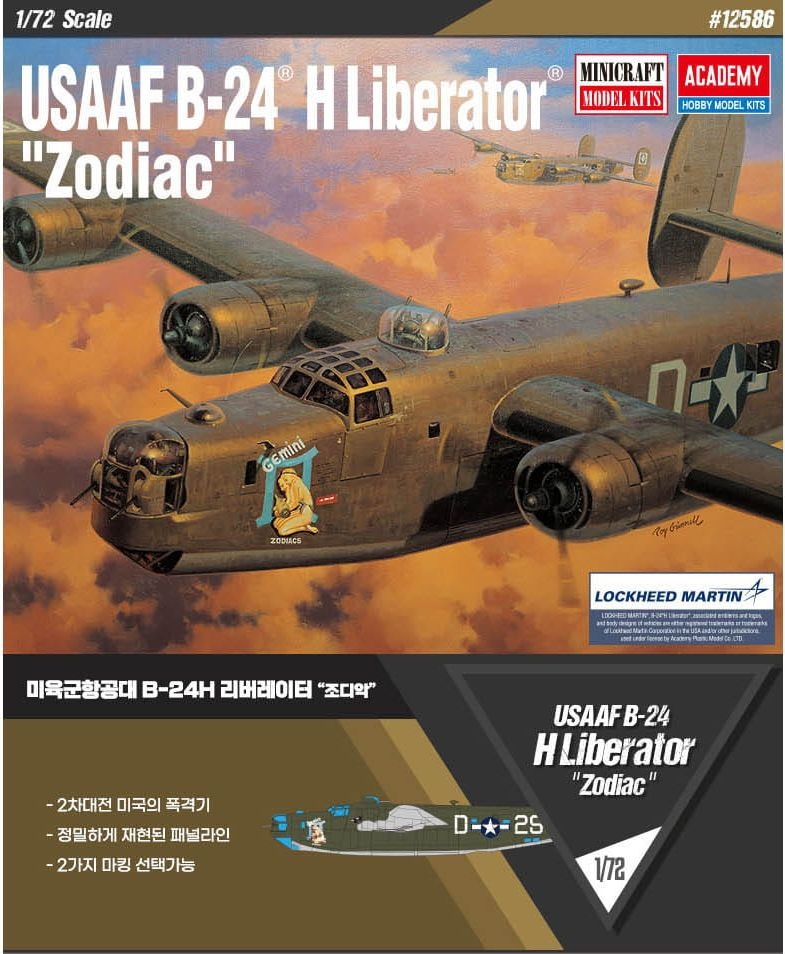 Zdjęcie dodatkowe produktu USAAF B-24H Liberator Zodiac 1:72 Academy 12584