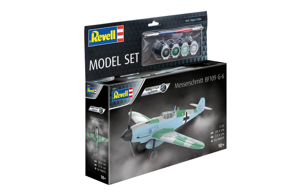 Zdjęcie dodatkowe produktu Messerschmitt Bf109G-6 easy-click model set 1:32 Revell 63653