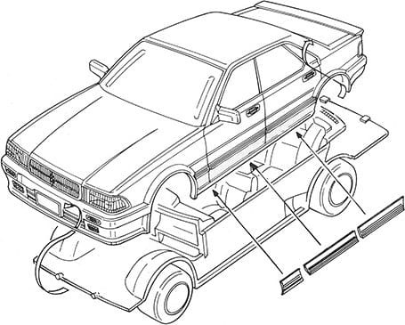 Zdjęcie dodatkowe produktu Nissan Fairlady 300ZR 1986 (High Society Car Version) 1:24 Fujimi 047591