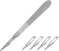Zdjęcie główne produktu Zestaw skalpel (stal nierdzewna) z zestawem ostrzy Modelcraft Shesto PKN1214-3-11