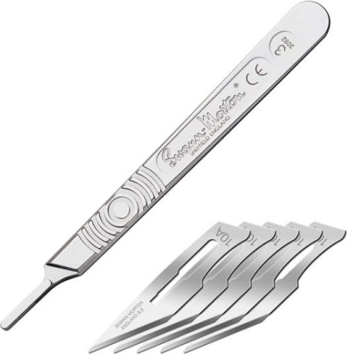 Zestaw skalpel Modelcraft typ 3 i ostrza typ 10 (5szt) Shesto PKN9210
