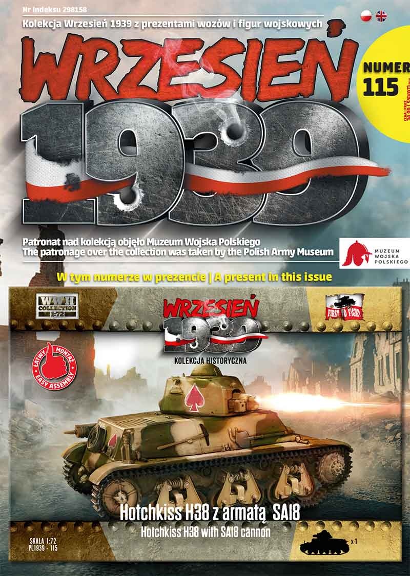Zdjęcie główne produktu Hotchkiss H38 z Armatą SA18 1:72 First To Fight PL115