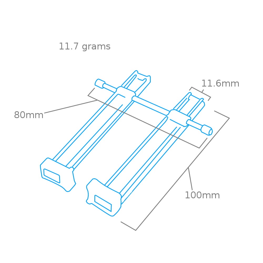 Zdjęcie dodatkowe produktu Small Multi Clamps (40mm) x2 Modelcraft Shesto PCL8710-2