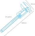 Zdjęcie dodatkowe produktu Plastikowa suwmiarka cyfrowa LCD Modelcraft (100 mm) Shesto PGA1001