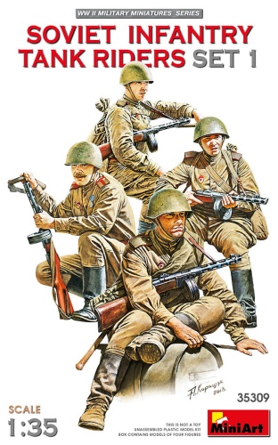 Soviet Infantry Tank Riders Set 1 1:35 MiniArt 35309