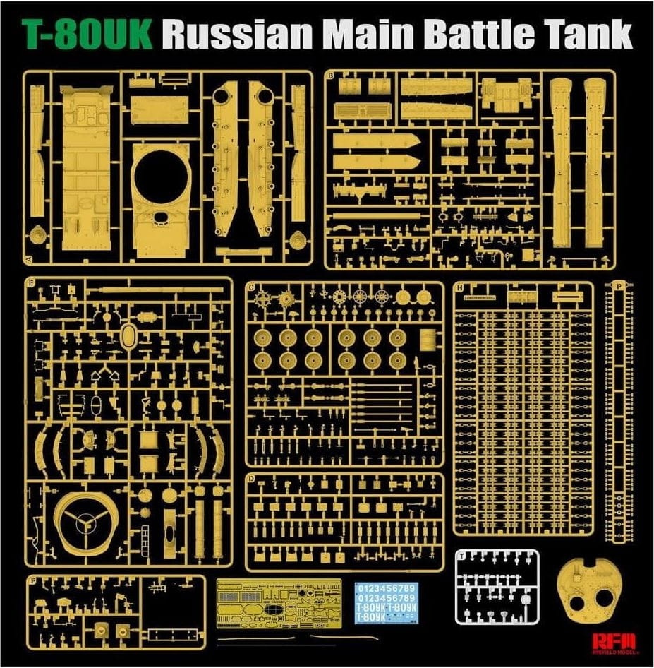 Zdjęcie dodatkowe produktu Russian T-80UK Main Battle tank 1:35 Rye Field Model 5115