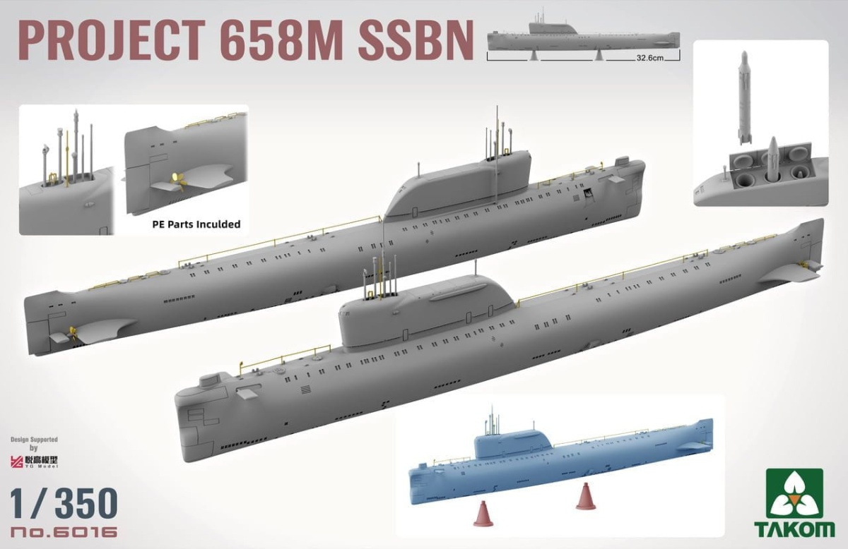 Zdjęcie dodatkowe produktu Project 658M SSBN 1:350 Takom 6016