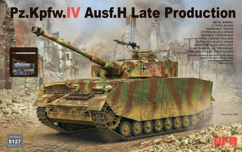 Pz.Kpfw.IV Ausf.H Late Production w/ Workable Tracks 1:35 Rye Field Model 5127