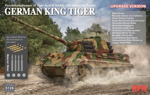 Sd.Kfz.182 Tiger Ausf.B King Tiger Upgrade Version 1:35 Rye Field Model 5126