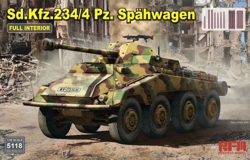 Sd.Kfz.234/4 Pz.Spahwagen with Full Interior 1:35 Rye Field Model 5118