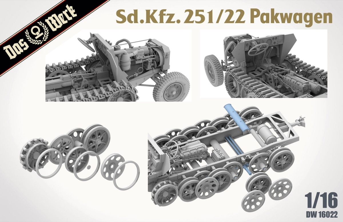 Zdjęcie dodatkowe produktu Sd.Kfz. 251/22 Pakwagen 1:16 Das Werk 16022