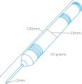 Zdjęcie dodatkowe produktu Pen grip pin pusher plus 100x mosiężne szpilki Modelcraft Shesto PPU8174G