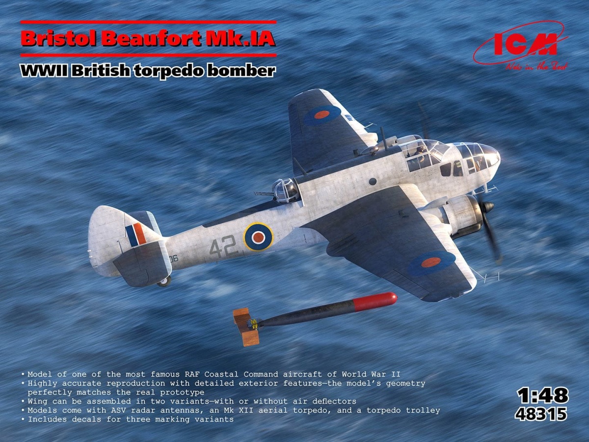 Zdjęcie główne produktu Bristol Beaufort Mk.IA 1:48 ICM 48315