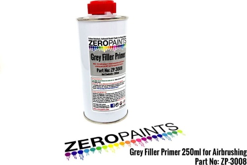 Szary podkład/mikrowypełniacz do aerografu 250ml Zero Paints 3008
