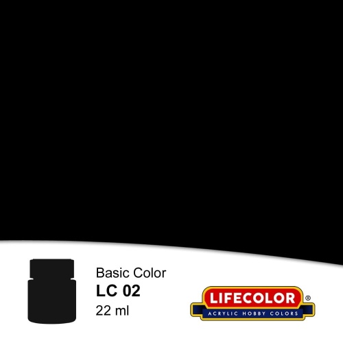 Matt Black FS37038 farba 22ml Lifecolor LC02