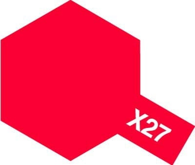 Tamiya 81527 X-27 Clear Red Farba 10ml Acrylic Mini X27