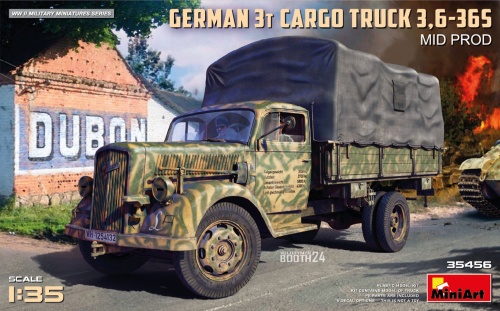 German 3t Cargo Truck 3,6-36s Mid Prod 1:35 MiniArt 35456