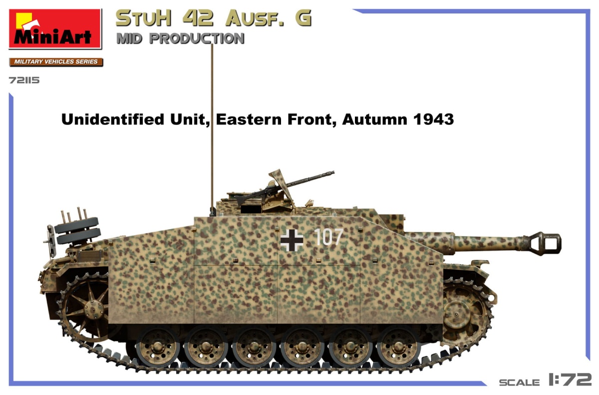 Zdjęcie dodatkowe produktu StuH 42 Ausf. G Mid Production 1:72 MiniArt 72115
