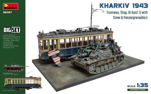 Charków 1943: Tram and StuG III Ausf. G W/Crew. Big Set 1:35 MiniArt 36067
