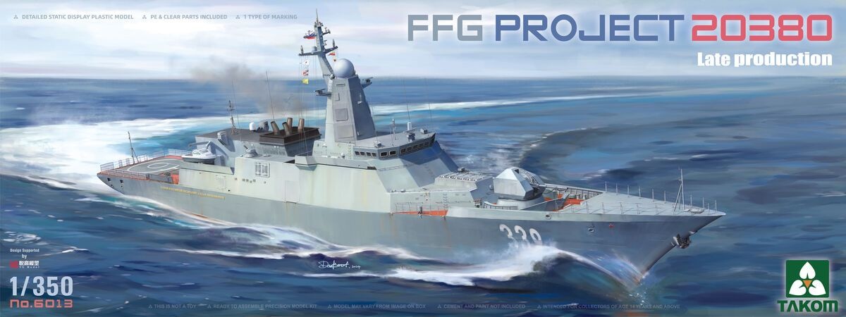 Zdjęcie główne produktu Korweta klasy Steregushchiy FFG Projekt 20380 1:350 Takom 6013