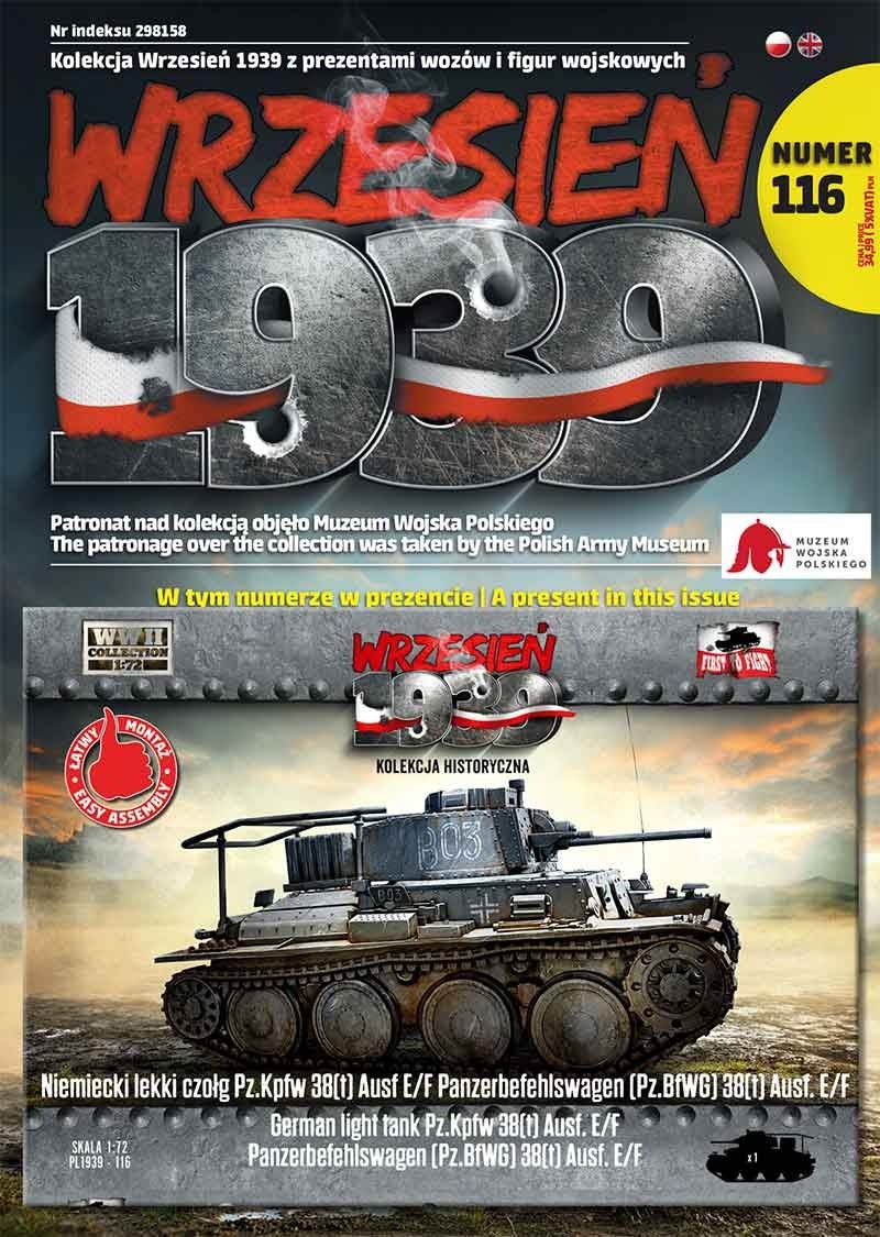 Zdjęcie główne produktu Pz.Kpfw 38(t) Ausf E/F Panzerbefehlswagen 38(t) Ausf. E/F 1:72 First To Fight PL116