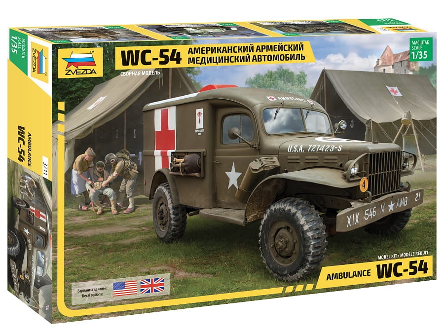 Zdjęcie główne produktu WC-54 Pojazd medyczny armii amerykańskiej 1:35 Zvezda 3711