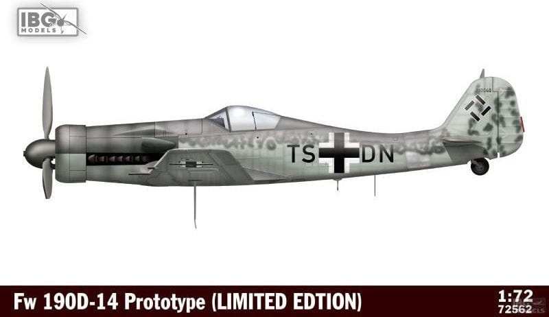 Zdjęcie główne produktu Focke-Wulf Fw 190D-14 Prototype Limited Edition 1:72 IBG 72562