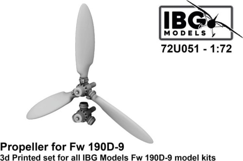 Śmigło dla modelu plastikowego Fw-190D-9 1:72 IBG 72U051