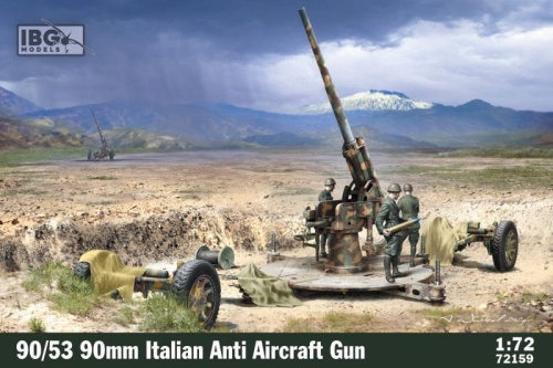90/53 90 Mm Włoskie Działko Przeciwlotnicze 1:72 IBG 72159