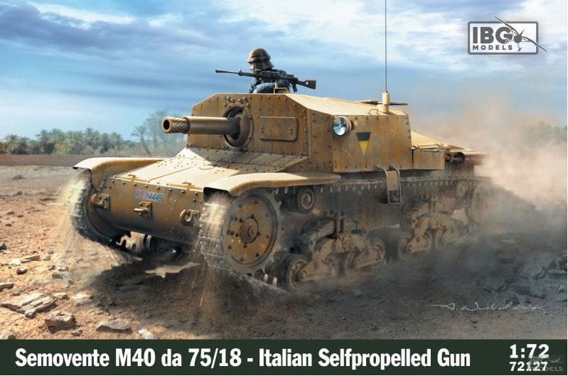Zdjęcie główne produktu Semovente M40 da 75/18 1:72 IBG 72127