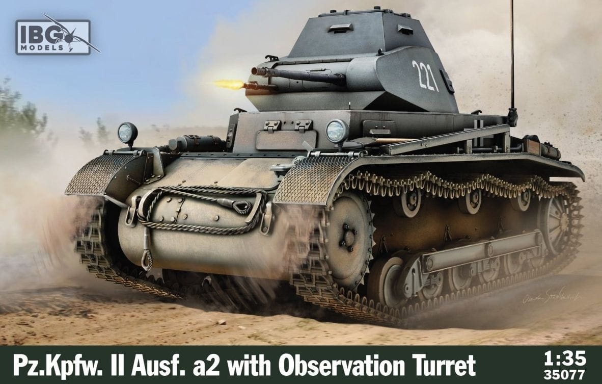 Zdjęcie główne produktu Pz.Kpfw. II Ausf. A2 with Observation turret 1:35 IBG 35077