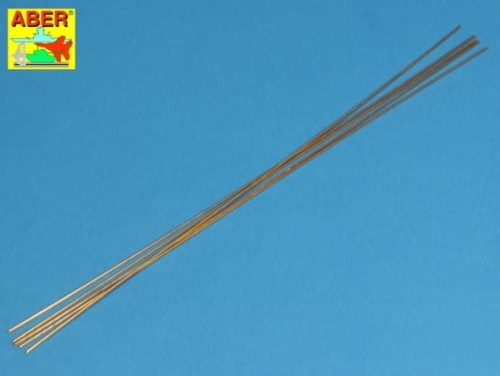 Pręty mosiężne fi 1,0mm długość 245mm x 5 szt. ABER BR10