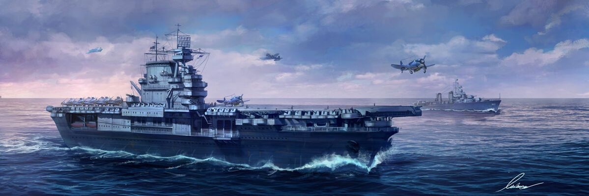 Zdjęcie główne produktu Lotniskowiec marynarki wojennej Stanów Zjednoczonych Enterprise (CV-6) 1:700 Meng PS005