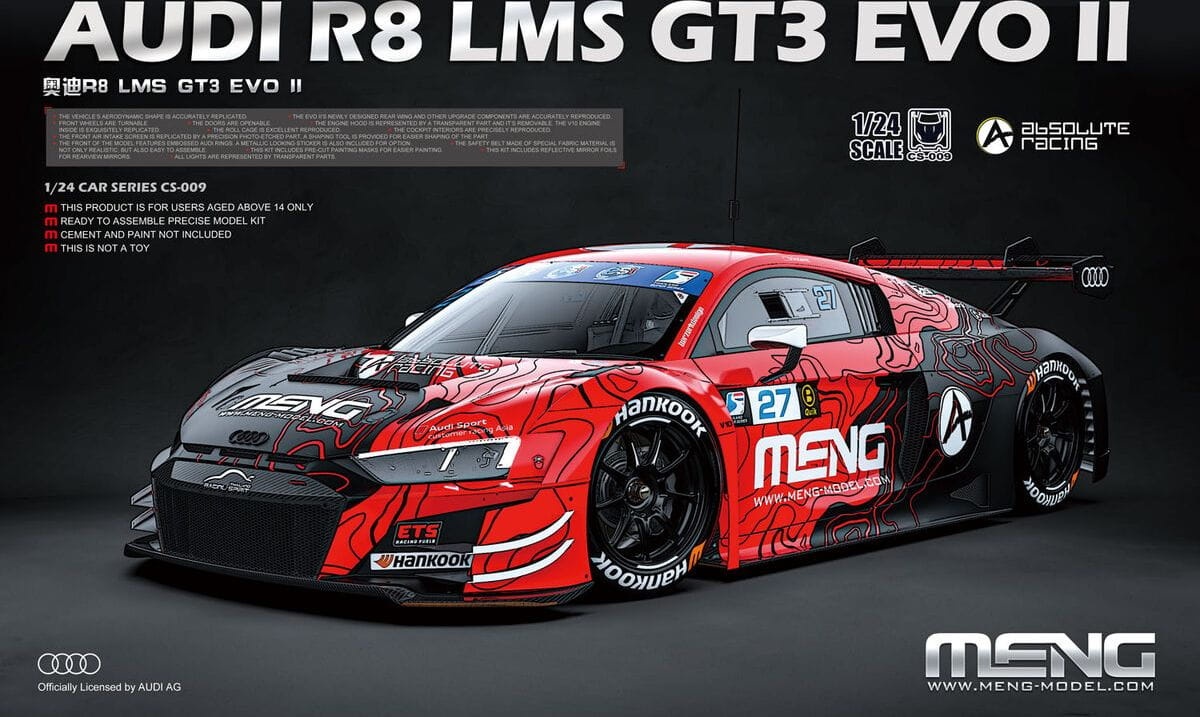 Zdjęcie główne produktu Audi R8 LMS GT3 EVO II Absolute Racing 1:24 Meng CS009