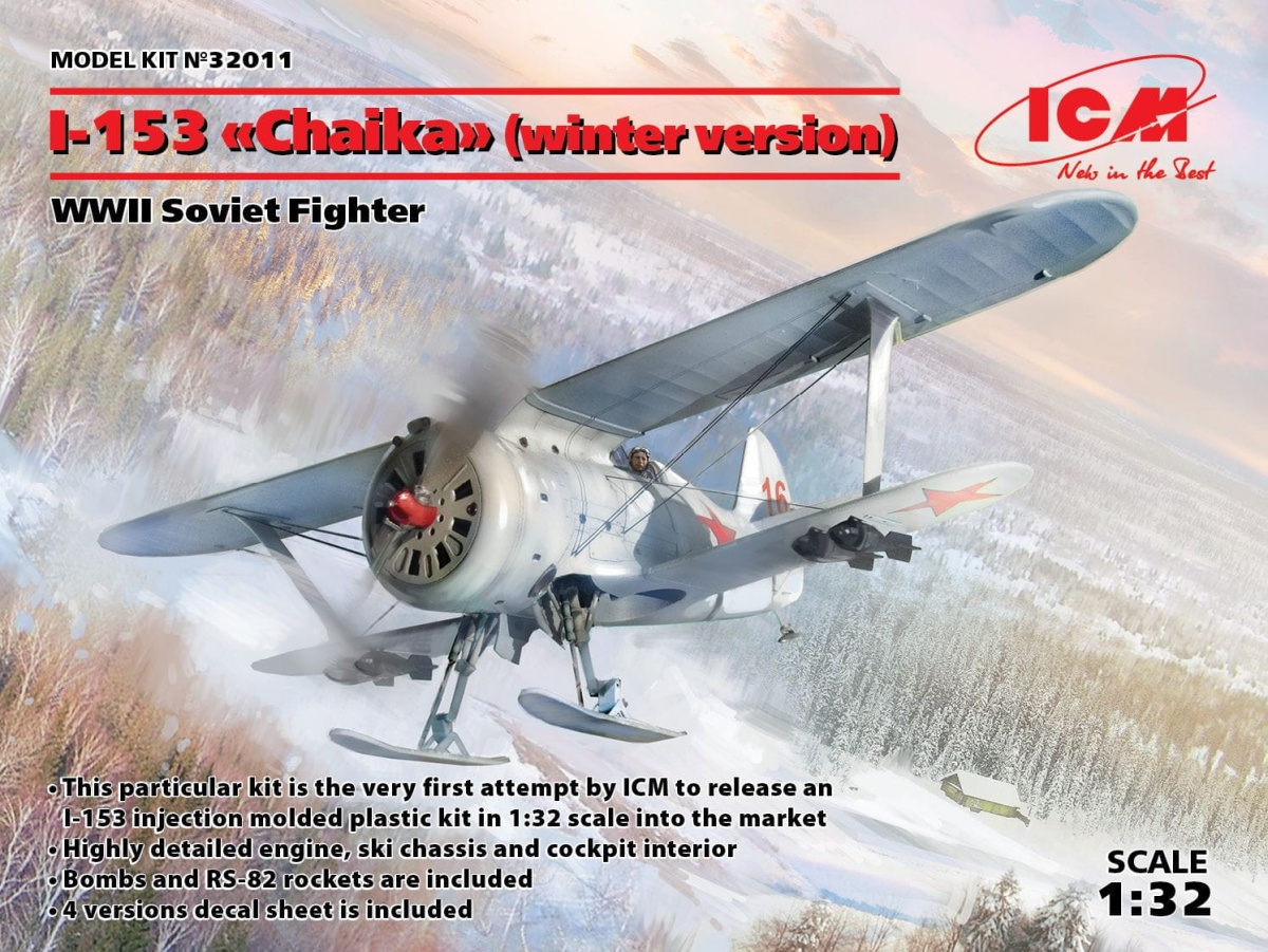 Zdjęcie główne produktu I-153 (wersja zimowa) 1:32 ICM 32011
