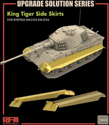 Zestaw waloryzacji do RM-5125 i RM-5126 King Tiger Side Skirts 1:35 Rye Field Model 2080
