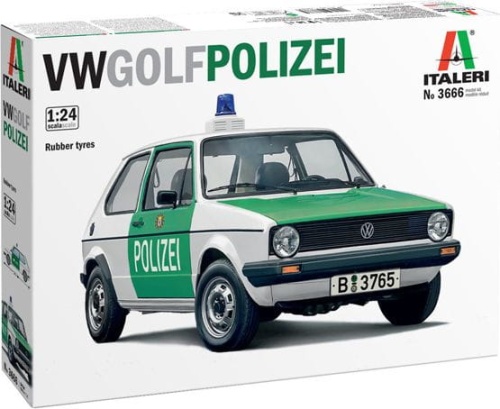 Volkswagen Golf Polizei (radiowóz) 1:24 Italeri 3666