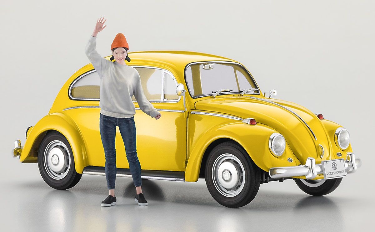 Zdjęcie dodatkowe produktu Volkswagen Beetle (Garbus) 1967 z figurką dziewczyny 1:24 Hasegawa SP620