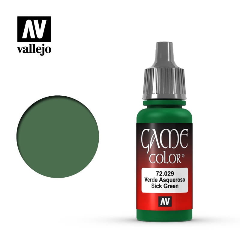 Zdjęcie dodatkowe produktu Vallejo 72029 Sick Green Game Color Farba