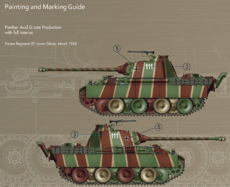 Zdjęcie dodatkowe produktu Panther Ausf. G (Late Production) Panzerkampfwagen V Sd.Kfz.171 1:35 Das Werk 35041