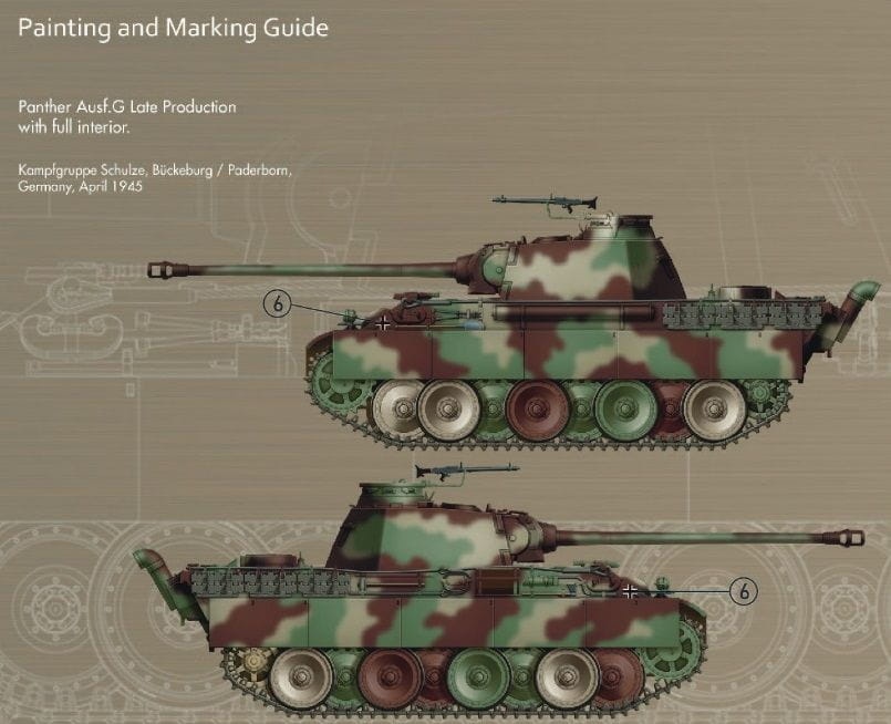 Zdjęcie dodatkowe produktu Panther Ausf. G (Late Production) Panzerkampfwagen V Sd.Kfz.171 1:35 Das Werk 35041