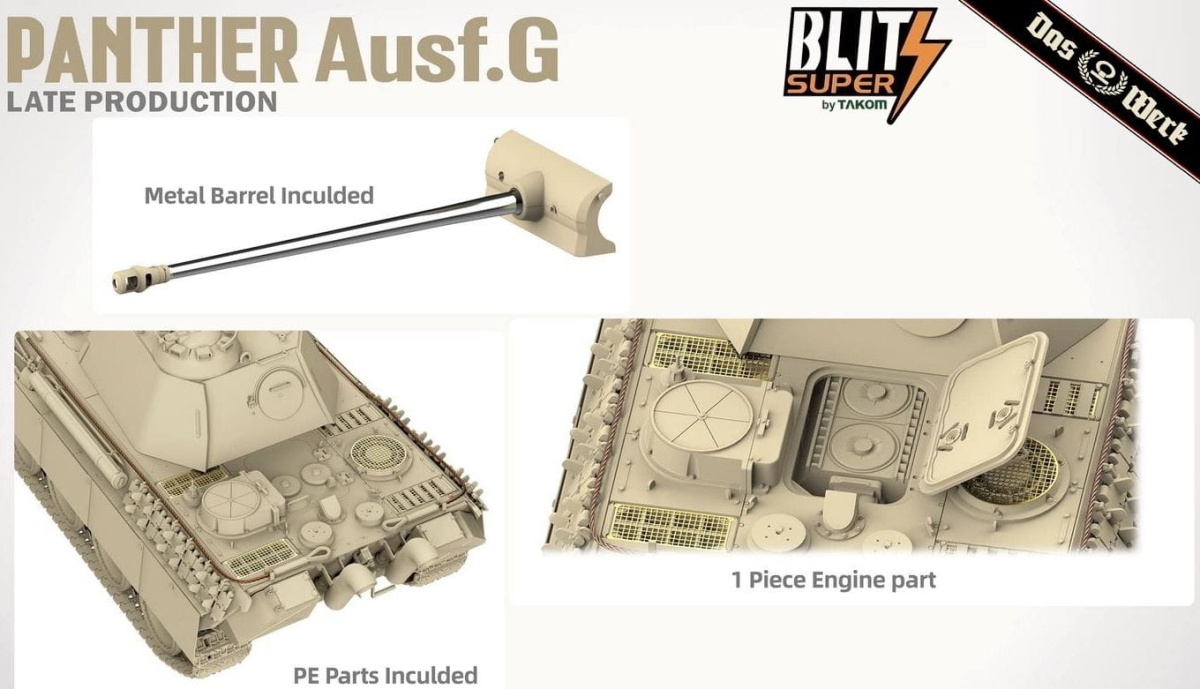 Zdjęcie dodatkowe produktu Panther Ausf. G (Late Production) Panzerkampfwagen V Sd.Kfz.171 1:35 Das Werk 35041
