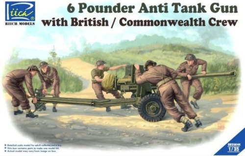 6 Pounder Anti-Tank Gun with British/Commonwealth Crew 1:35 Riich.Models RV35044