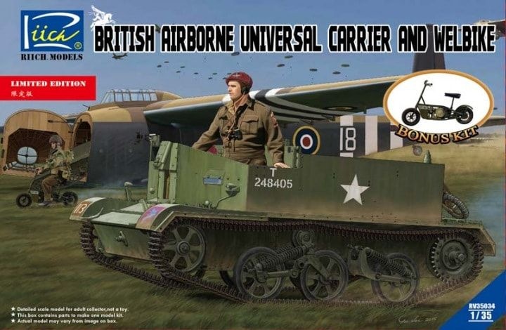 Zdjęcie główne produktu British Airborne Universal Carrier and welbike 1:35 Riich.Models RV35034