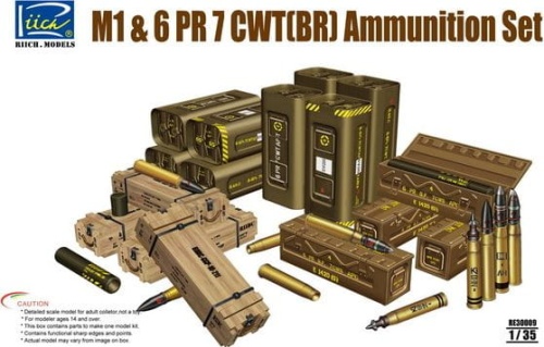US M1 57 mm and 6 PR 7 CWT (BR) Ammunition Set 1:35 Riich.Models RE30009