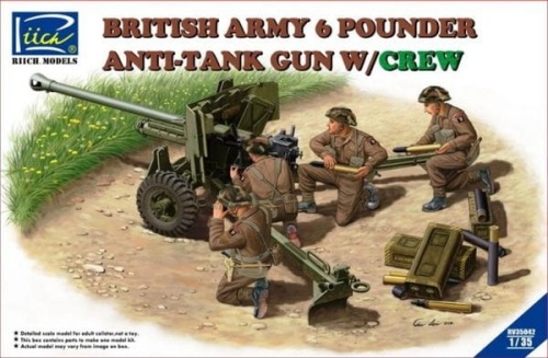 British Army 6 Pounder Anti-Tank Gun w/Crew 1:35 Riich.Models RV35042
