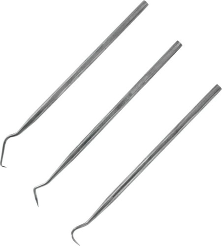 Dłuta hakowate (sondy) ze stali nierdzewnej (zestaw 3szt) Modelcraft Shesto PDT5197-3