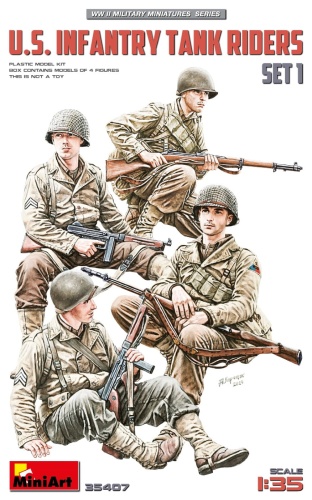 US Infantry Tank Riders. Set 1 1:35 MiniArt 35407